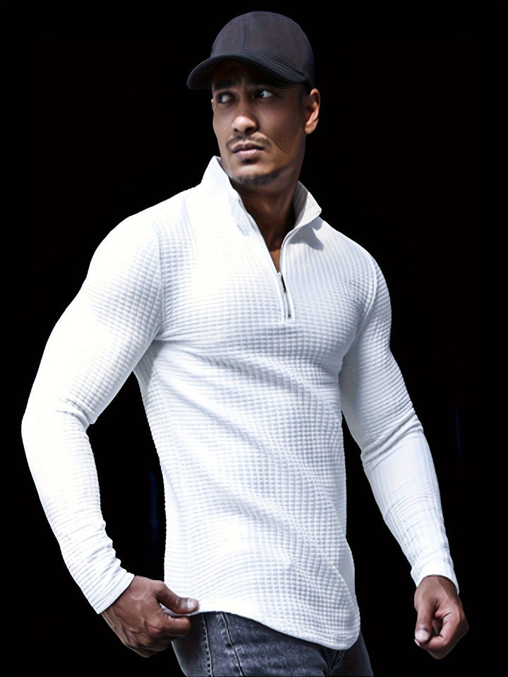 LORIN | Sweat-shirt homme à demi-fermeture éclair et col montant 