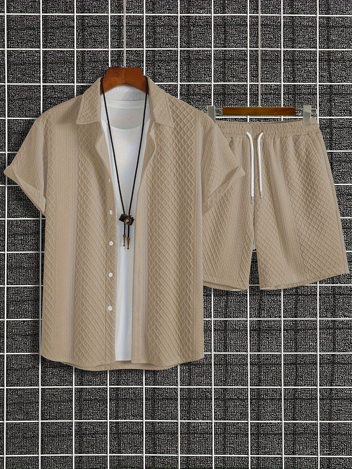 LEVANTO | Solid Checked Knitted Set