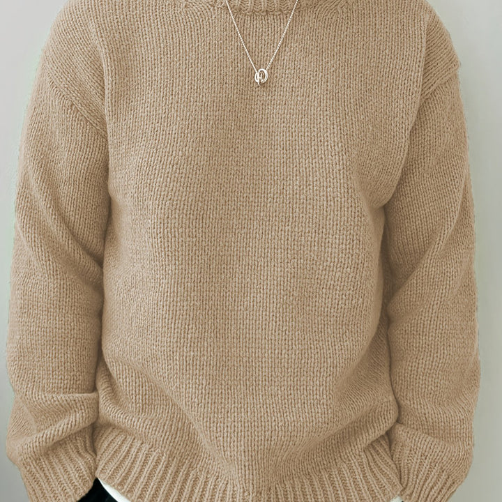 DANVAR | Casual Solid Knitted Men’s Sweater with Long Sleeves