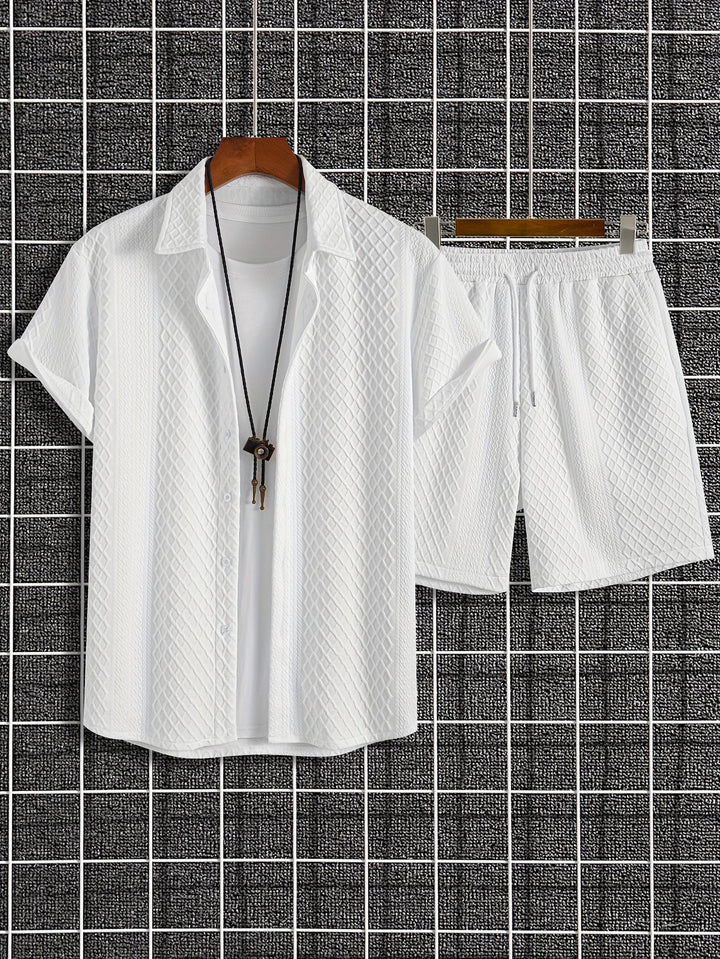 LEVANTO | Solid Checked Knitted Set