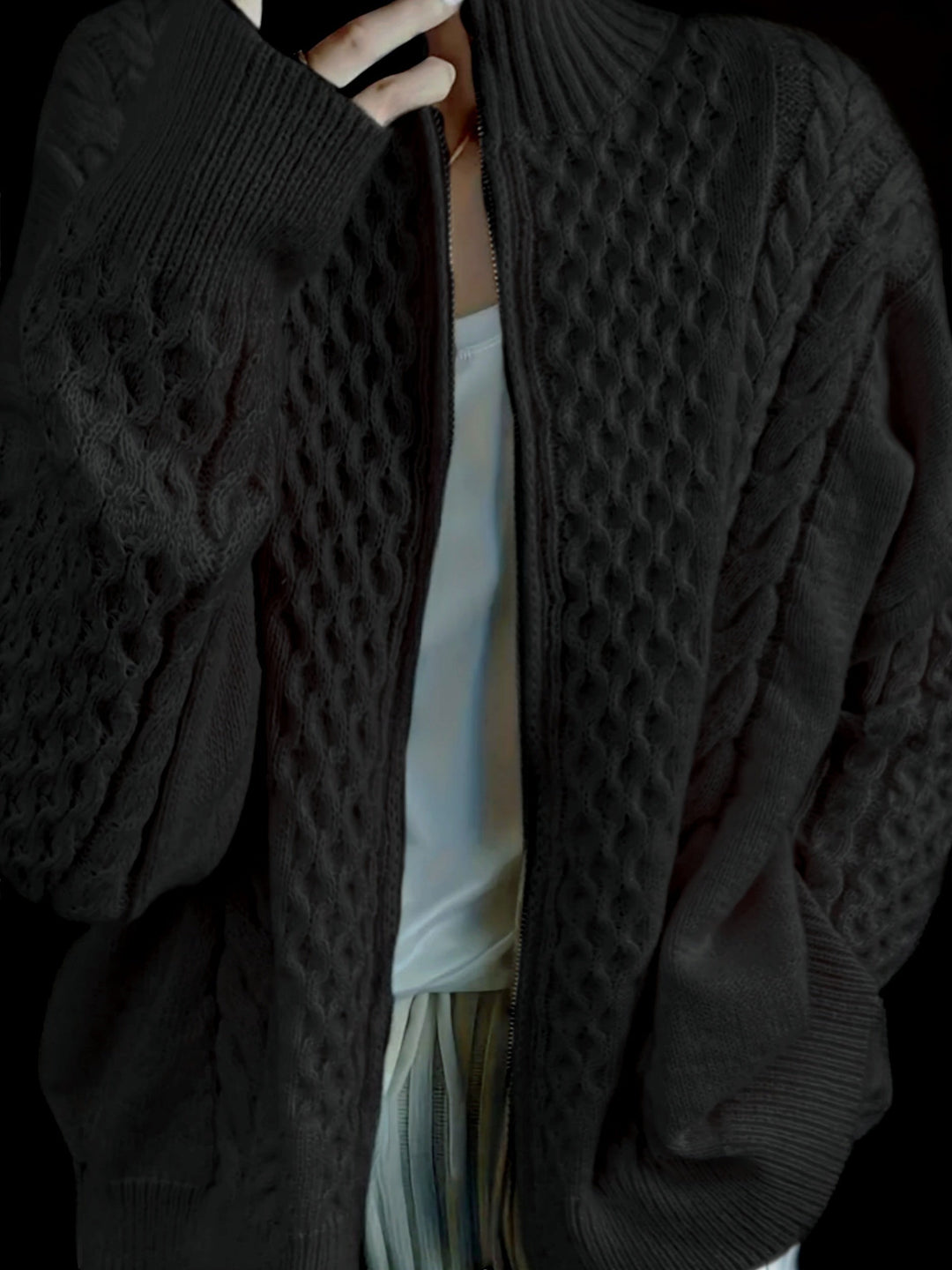 SOPHREN | Cardigan en maille avec fermeture éclair