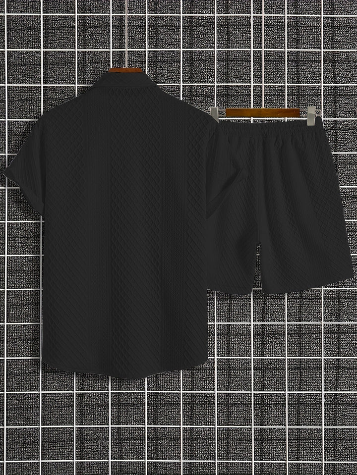 LEVANTO | Solid Checked Knitted Set