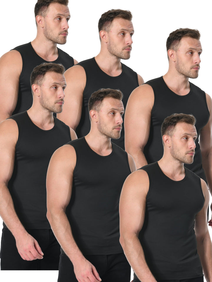 BENVAR | 6-Piece Men’s Basic Solid Color Vest
