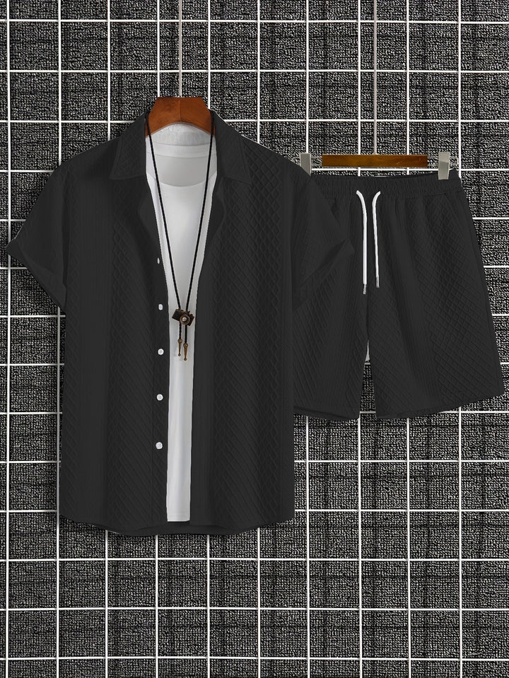 LEVANTO | Solid Checked Knitted Set