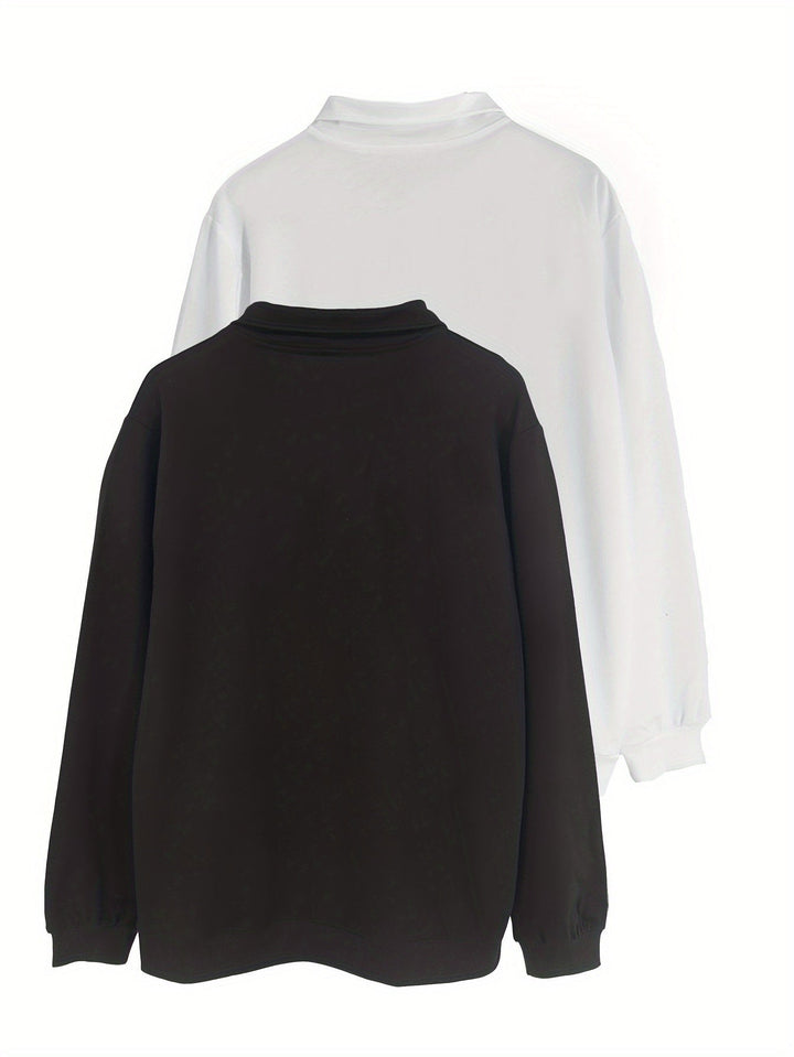 DANFEN | Casual Solid Men’s Sweatshirts with Half Zipper, Long Sleeves
