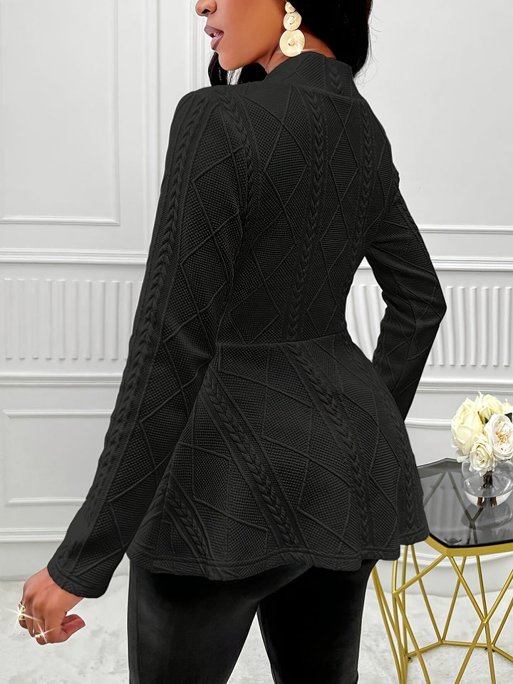 ELSORE | Blazer texturé uni à manches longues