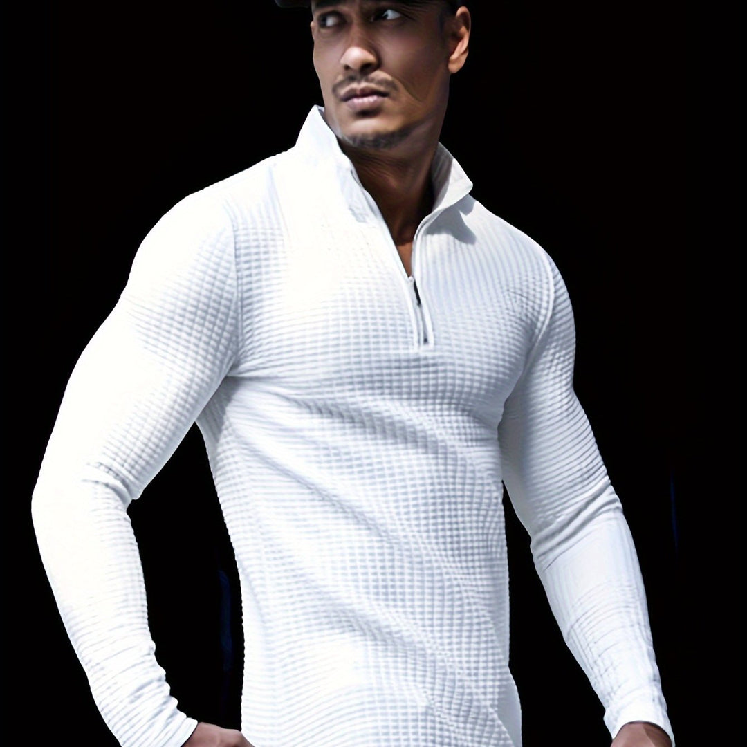 LORIN | Sweat-shirt homme à demi-fermeture éclair et col montant 