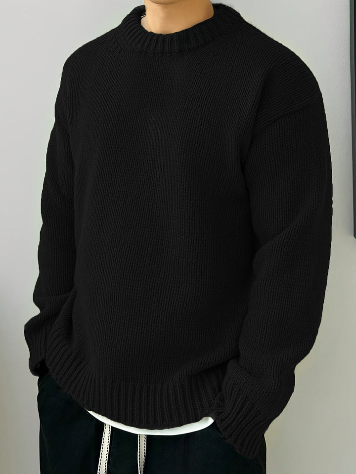 DANVAR | Casual Solid Knitted Men’s Sweater with Long Sleeves