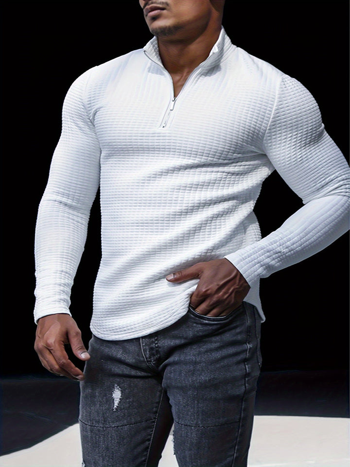 LORIN | Sweat-shirt homme à demi-fermeture éclair et col montant 