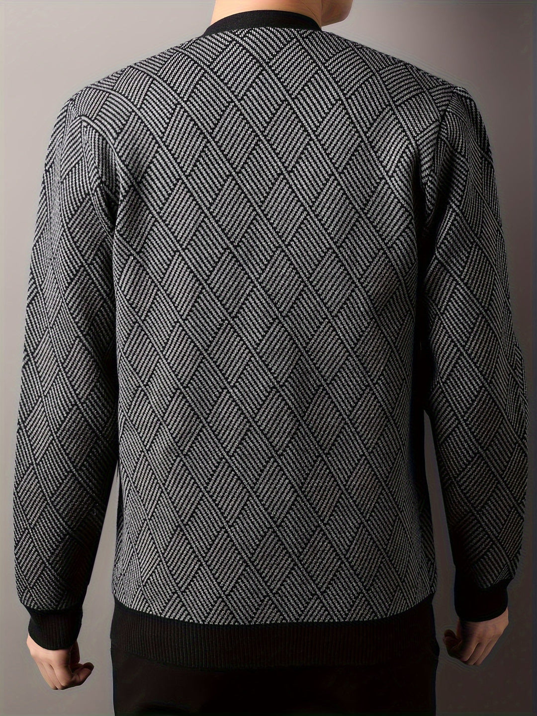 ROCKO | Cardigan décontracté pour homme avec fermeture éclair et col en V