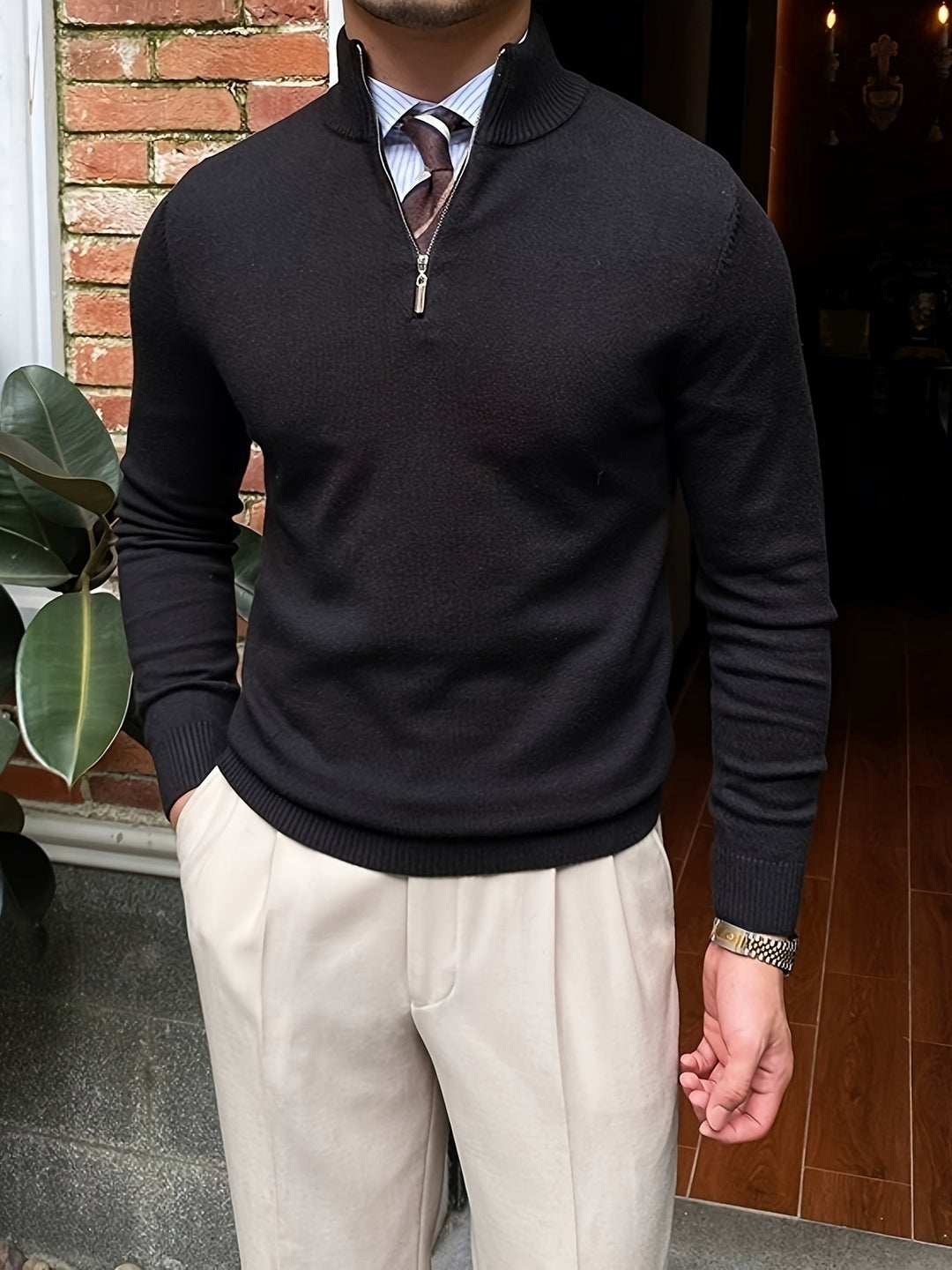 FENMIR | Pull en maille à manches longues pour homme