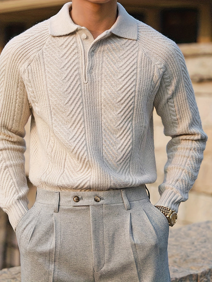 DANZOR | Pull de golf rétro en tricot