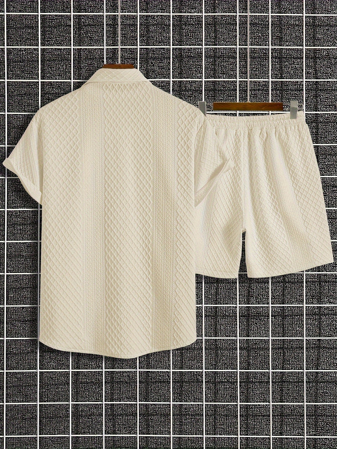LEVANTO | Solid Checked Knitted Set
