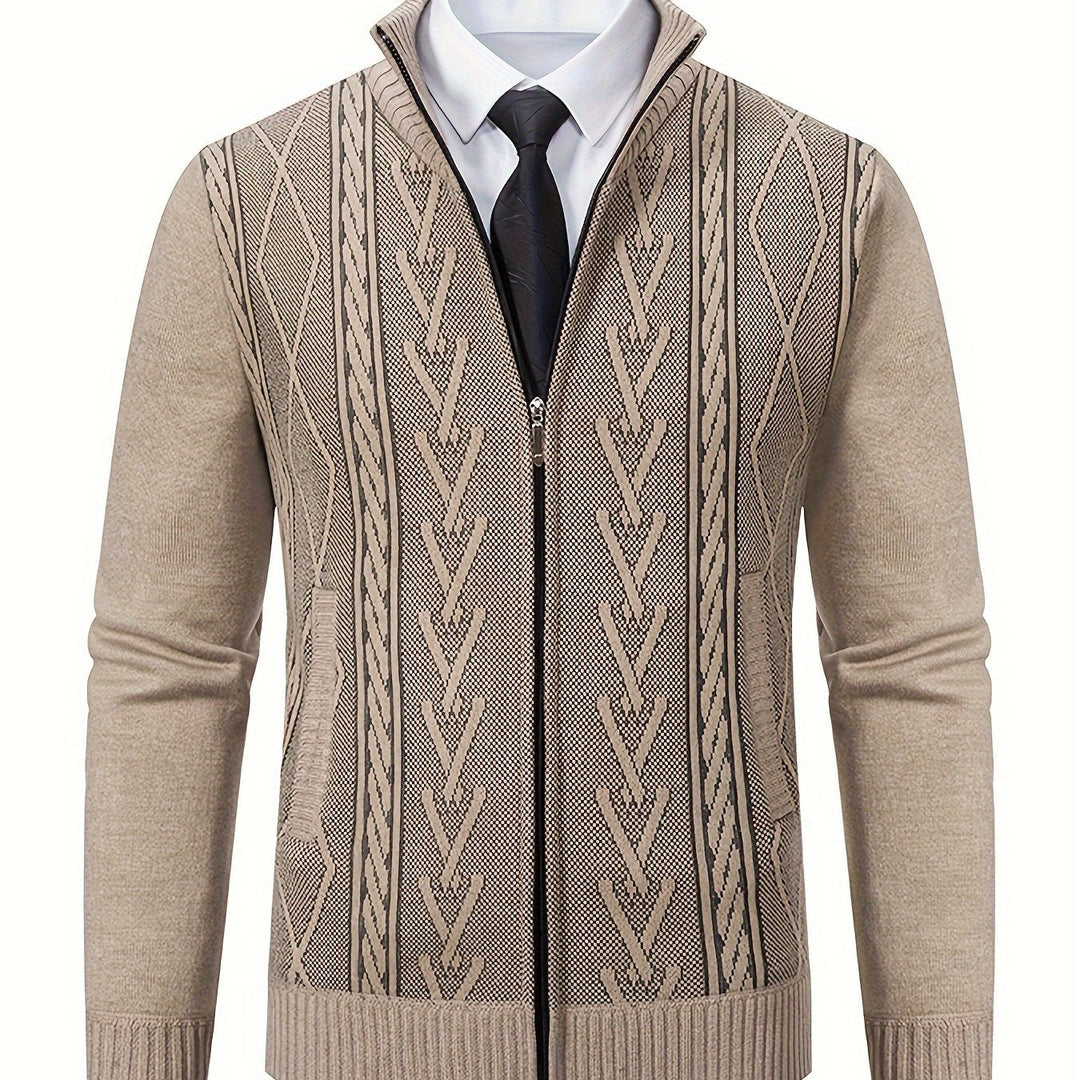 LORVIN | Pull homme à motif géométrique vintage