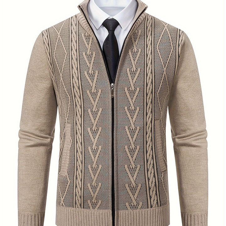 LORVIN | Pull homme à motif géométrique vintage