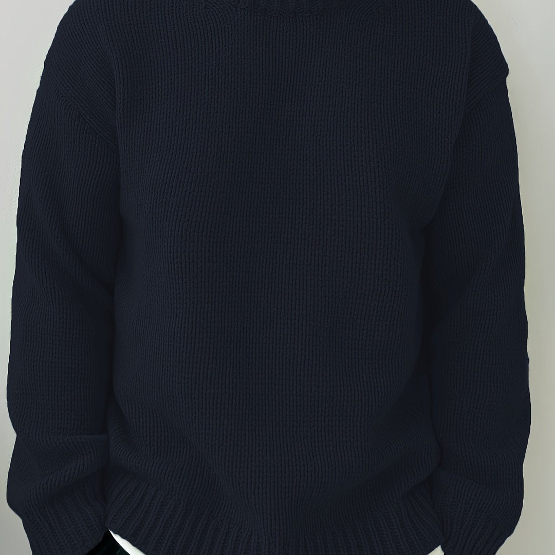 DANVAR | Casual Solid Knitted Men’s Sweater with Long Sleeves