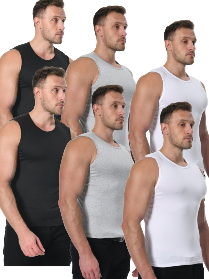 BENVAR | 6-Piece Men’s Basic Solid Color Vest