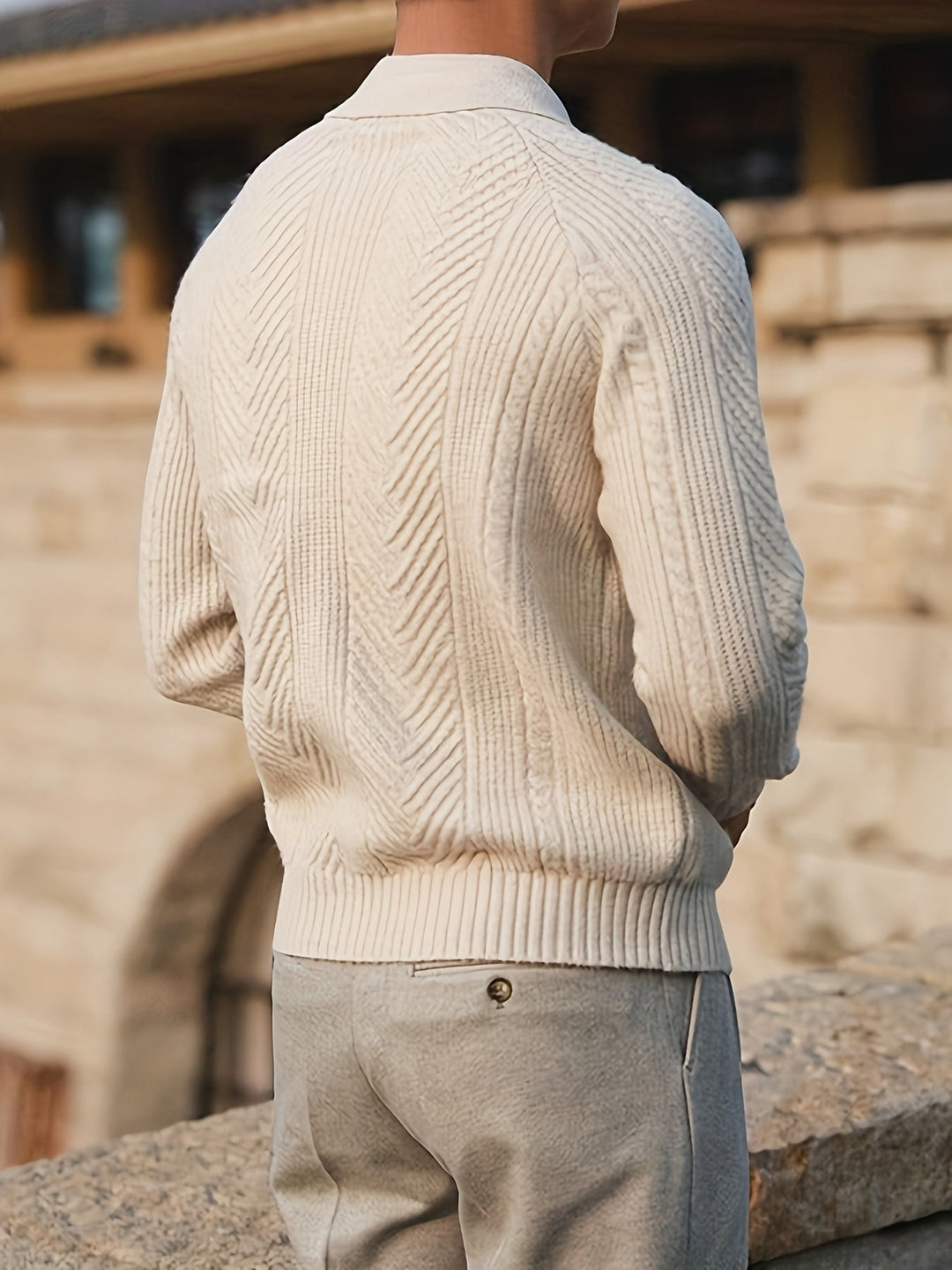 DANZOR | Pull de golf rétro en tricot