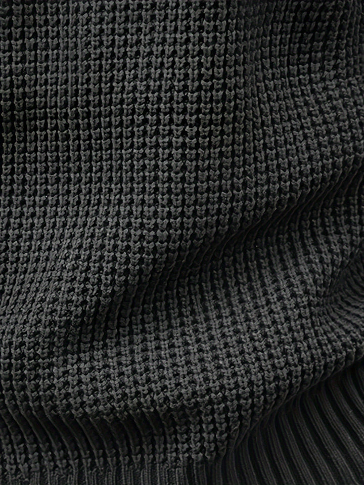 GILVAN | Pull en maille unie à col rond pour homme