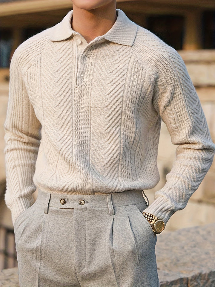 DANZOR | Pull de golf rétro en tricot