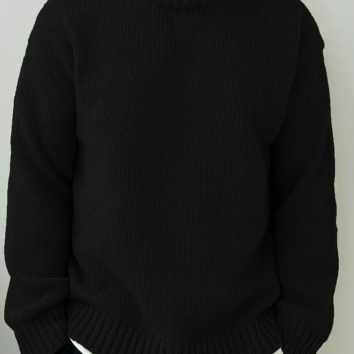 DANVAR | Casual Solid Knitted Men’s Sweater with Long Sleeves