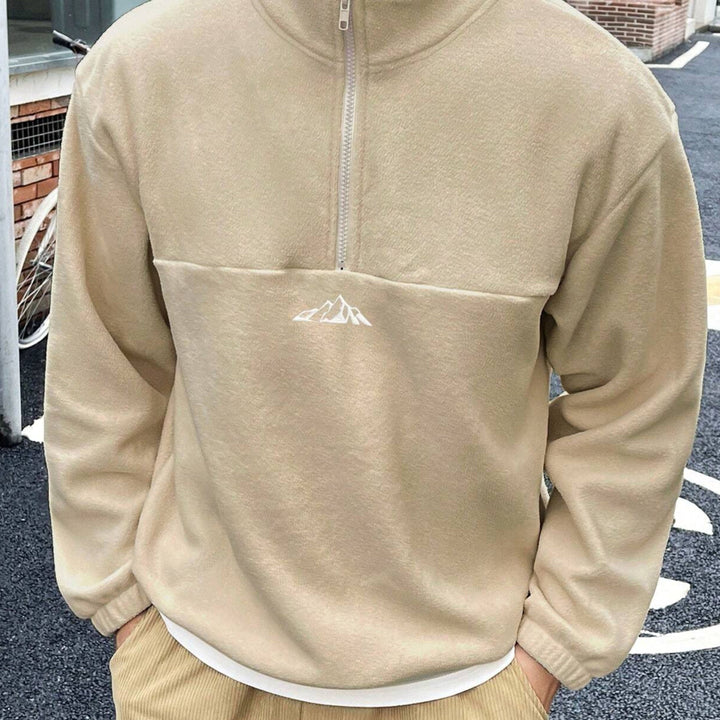 DANRIC | Sweat-shirt confortable à demi-zip