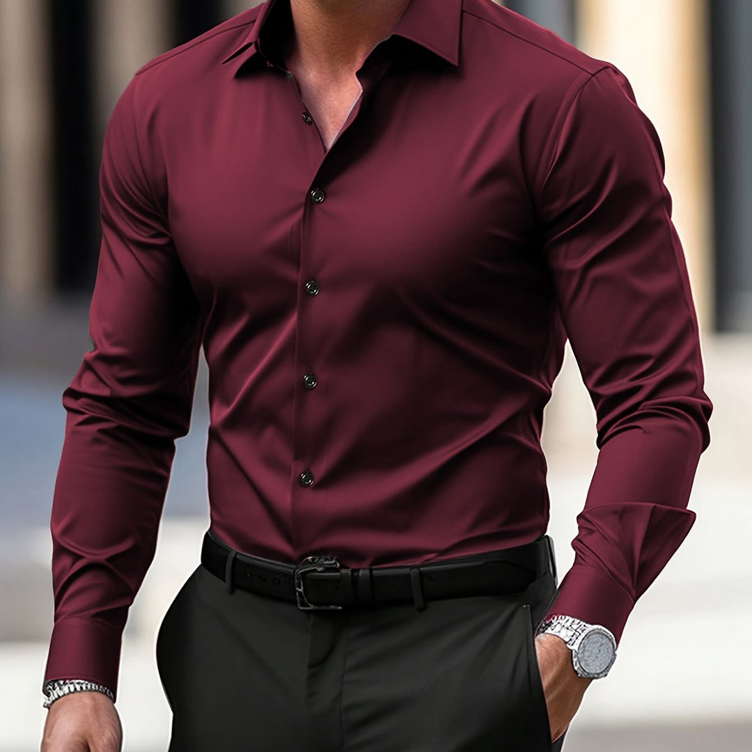 CLAREN | Chemise homme élégante en mélange de polyester