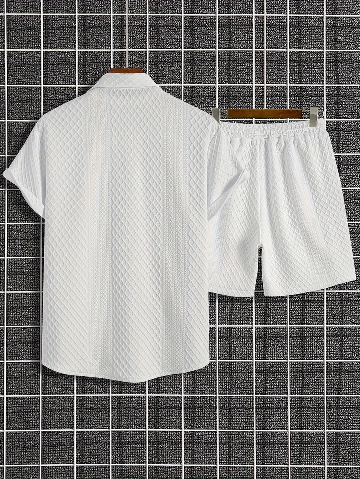 LEVANTO | Solid Checked Knitted Set
