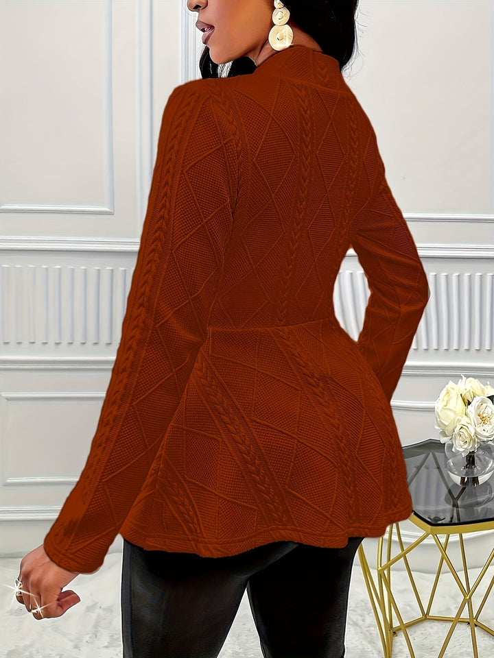 ELSORE | Blazer texturé uni à manches longues