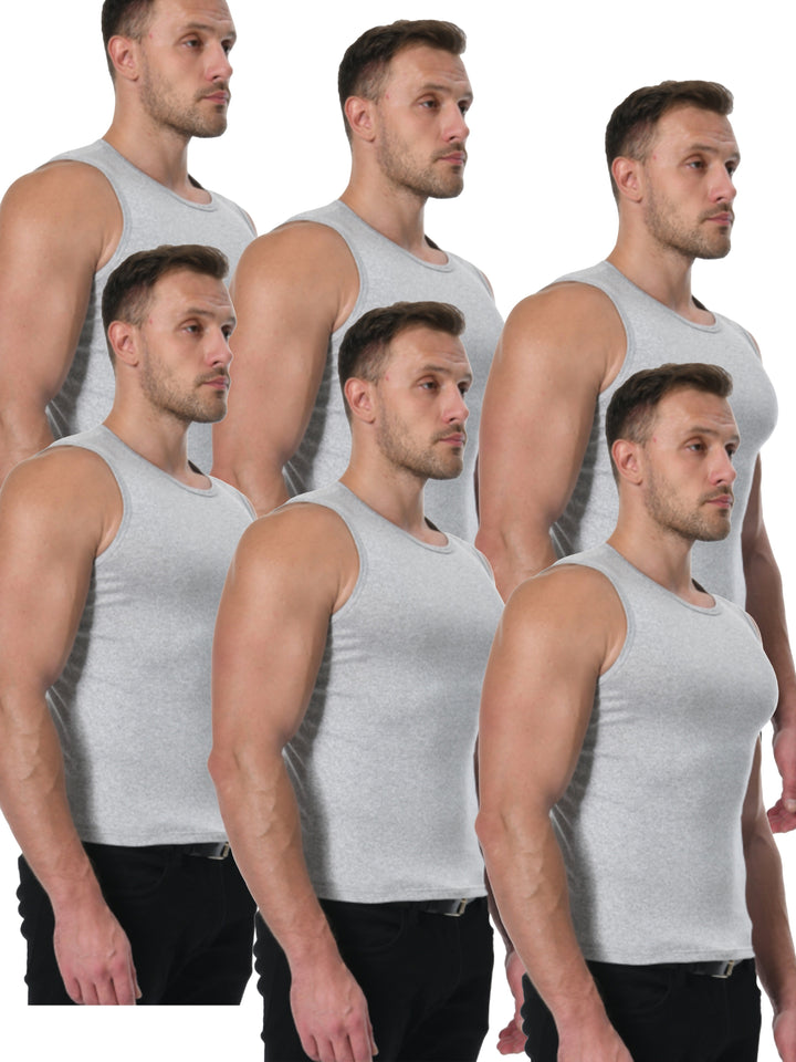 BENVAR | 6-Piece Men’s Basic Solid Color Vest