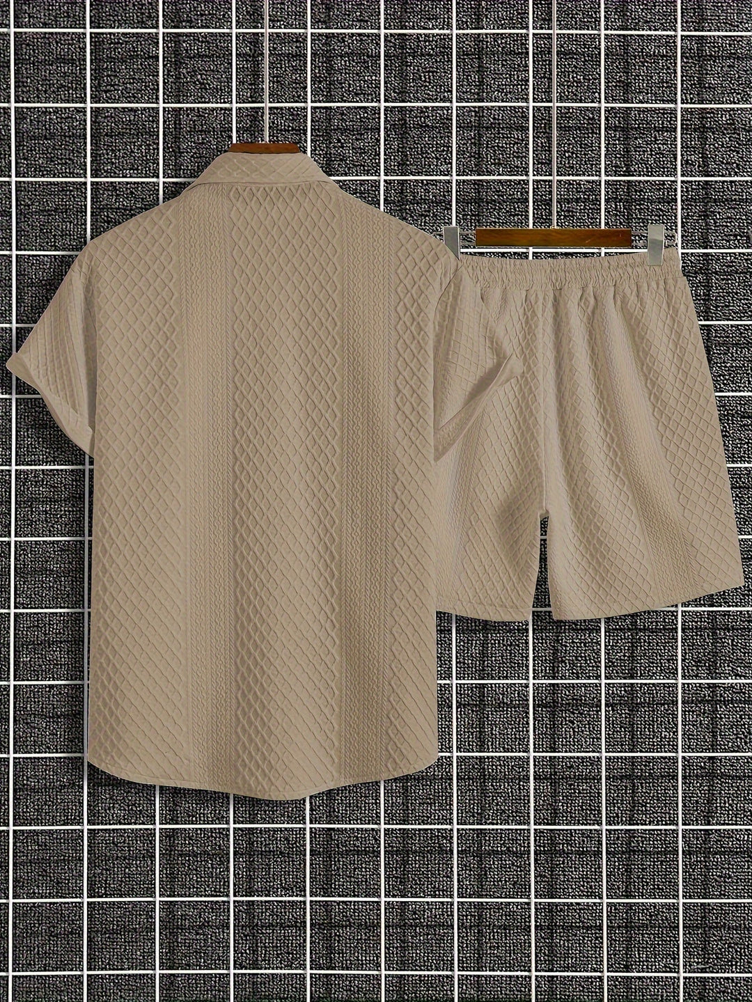 LEVANTO | Solid Checked Knitted Set