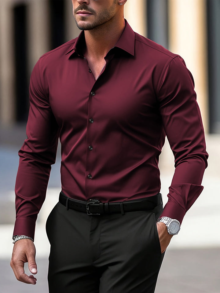 CLAREN | Chemise homme élégante en mélange de polyester