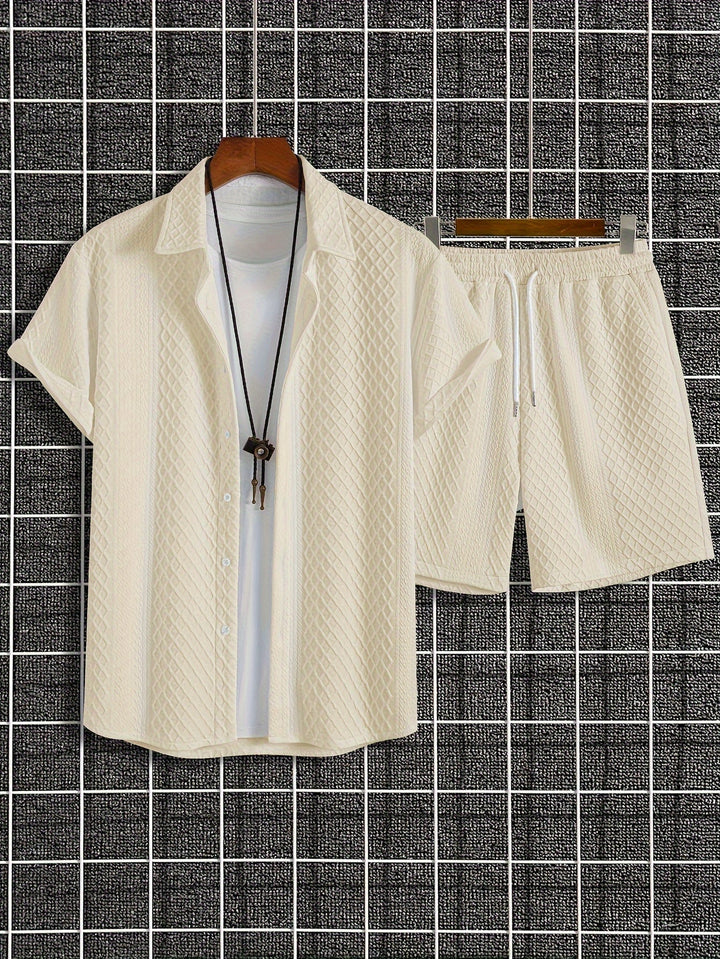 LEVANTO | Solid Checked Knitted Set