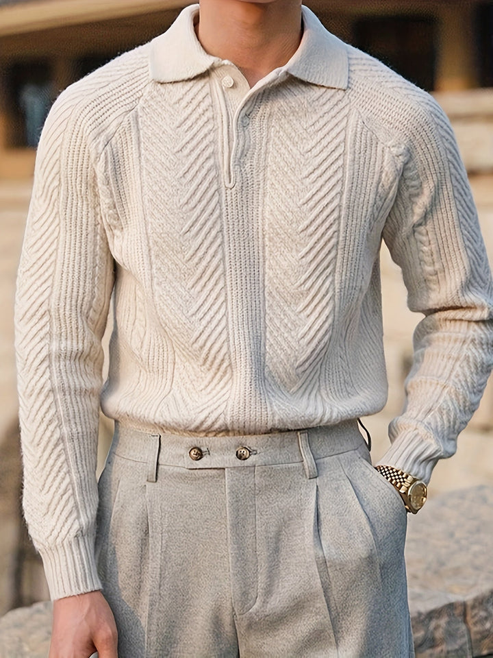DANZOR | Pull de golf rétro en tricot