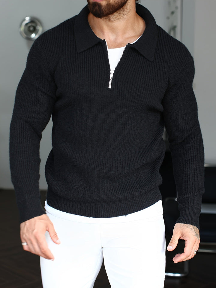 JAVIR | Pull homme en maille unie