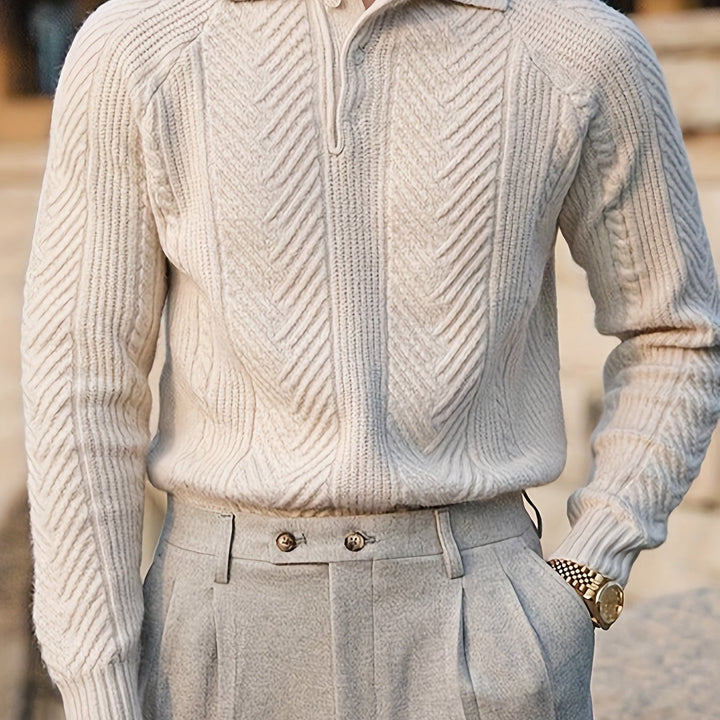 DANZOR | Pull de golf rétro en tricot