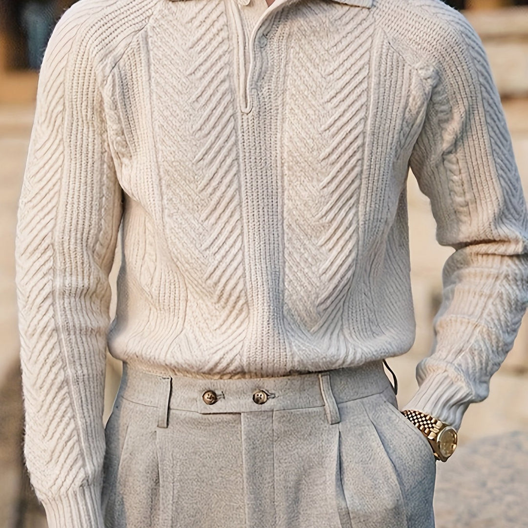 DANZOR | Pull de golf rétro en tricot