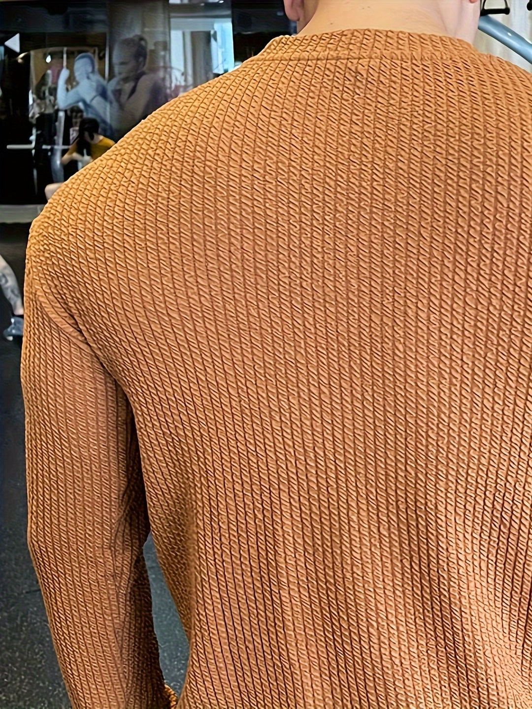 PEPPIN | Pull respirant à manches longues, côtelé et coupe ajustée