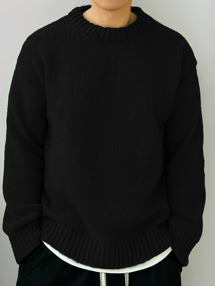 DANVAR | Casual Solid Knitted Men’s Sweater with Long Sleeves