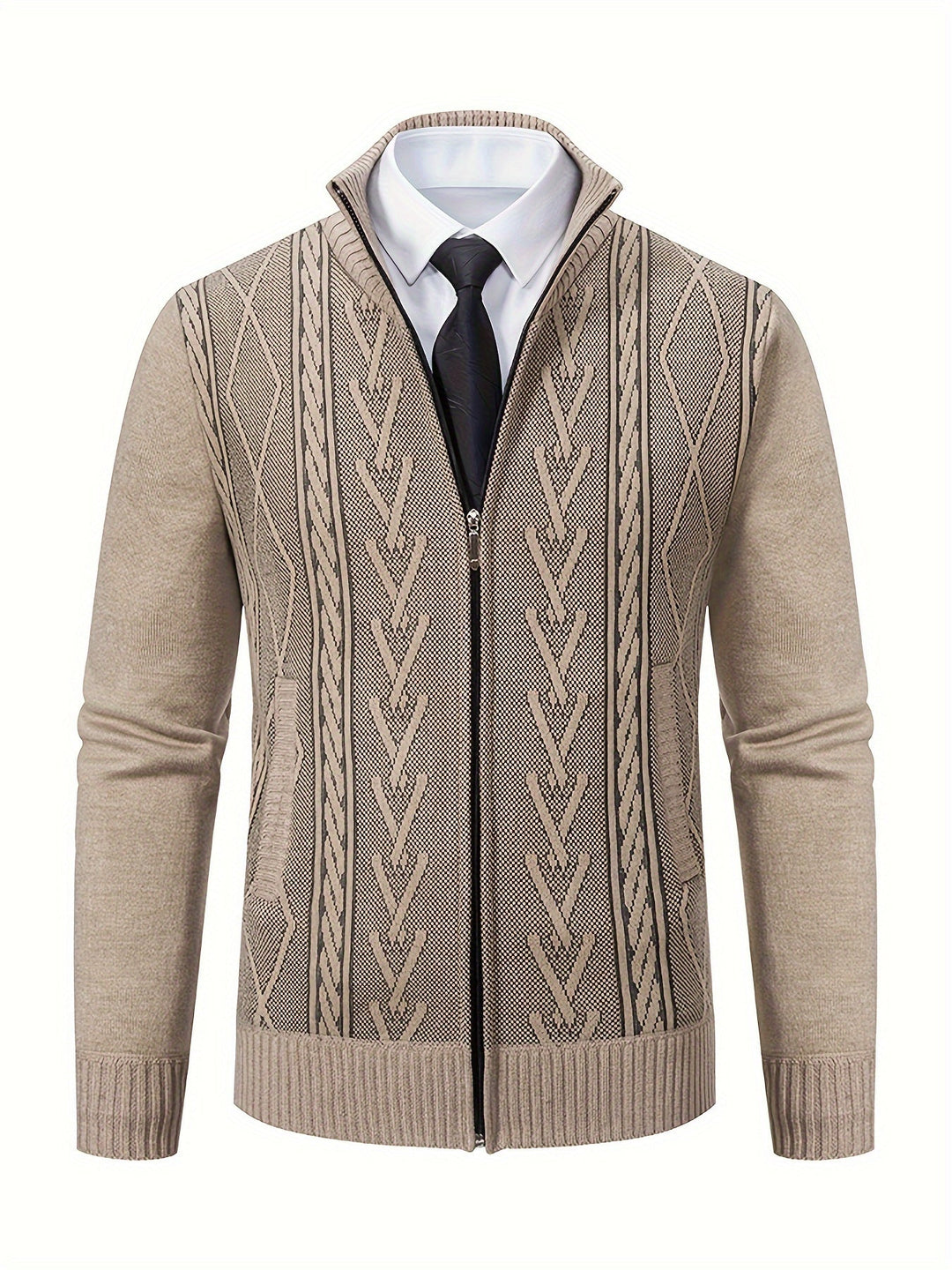 LORVIN | Pull homme à motif géométrique vintage