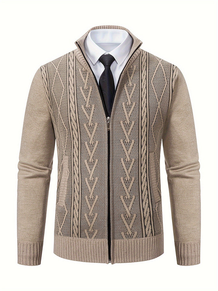 LORVIN | Pull homme à motif géométrique vintage
