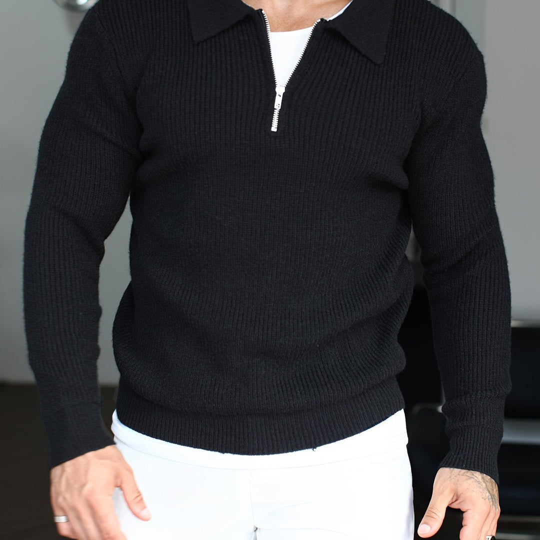 JAVIR | Pull homme en maille unie